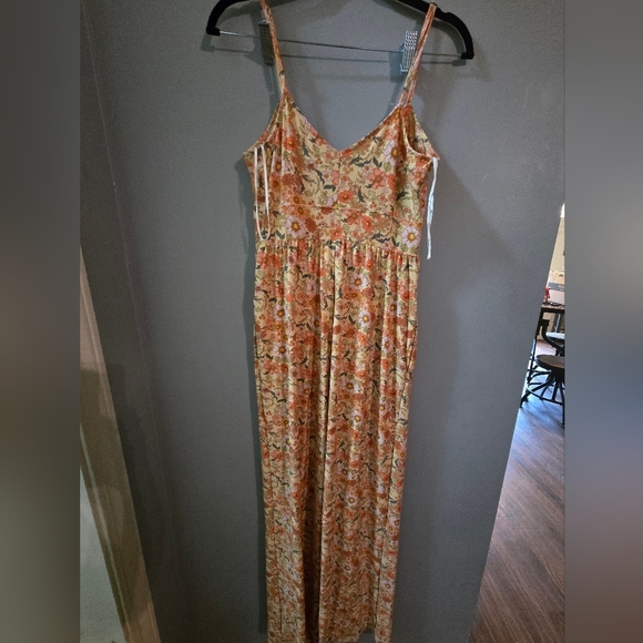 Small Floral Jumpsuit Flowy Wide Legged Y2k 90s Fall Vintage Inspired Hippie - Picture 5 of 5